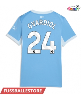 Günstige Manchester City Josko Gvardiol #24 Heimtrikot Damen 2026-27 Kurzarm
